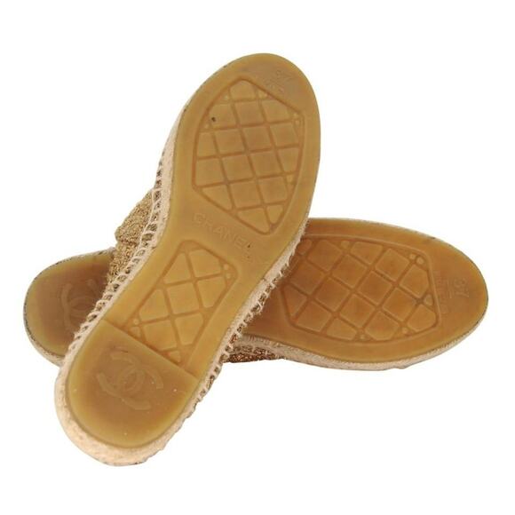 Chanel Crinkled 37 Tweed Cap Toe Runway Rare CC Flats CC-0712N-0009 - Picture 11 of 12